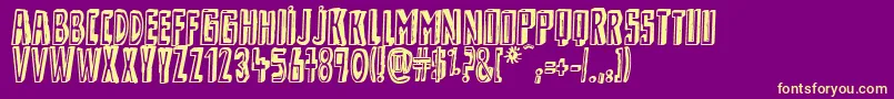 ShadyLane Font – Yellow Fonts on Purple Background