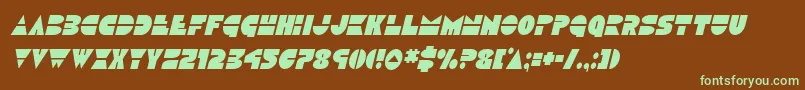 Discoduckcondital Font – Green Fonts on Brown Background