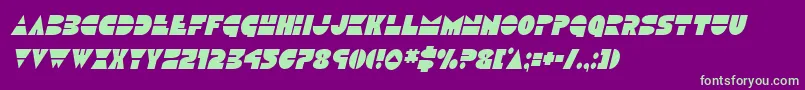 Discoduckcondital Font – Green Fonts on Purple Background