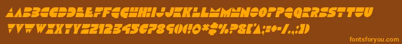 Discoduckcondital Font – Orange Fonts on Brown Background