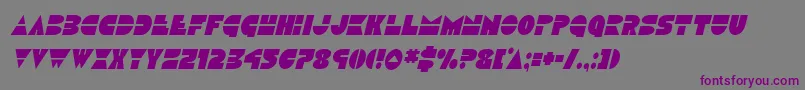 フォントDiscoduckcondital – 紫色のフォント、灰色の背景