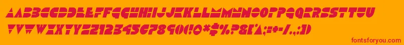 Discoduckcondital Font – Red Fonts on Orange Background