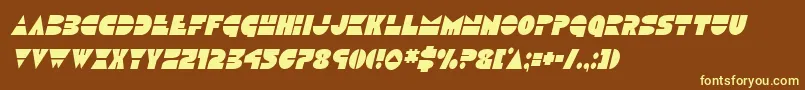 Шрифт Discoduckcondital – жёлтые шрифты на коричневом фоне