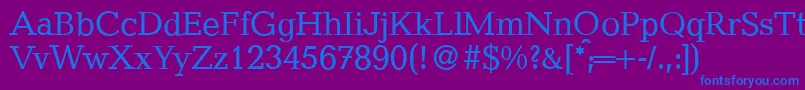 QuantityRegular Font – Blue Fonts on Purple Background