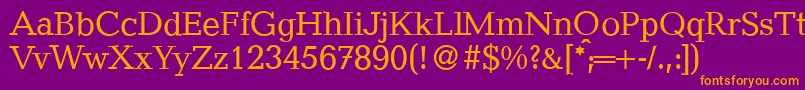 QuantityRegular Font – Orange Fonts on Purple Background