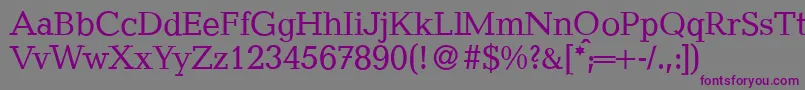 QuantityRegular Font – Purple Fonts on Gray Background