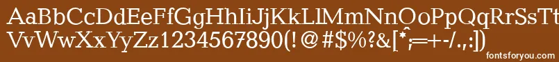 Шрифт QuantityRegular – белые шрифты на коричневом фоне