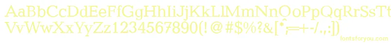 QuantityRegular Font – Yellow Fonts on White Background