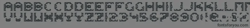 フォントDazzleShips – 黒い文字の灰色の背景
