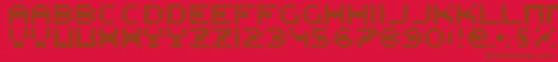 DazzleShips Font – Brown Fonts on Red Background