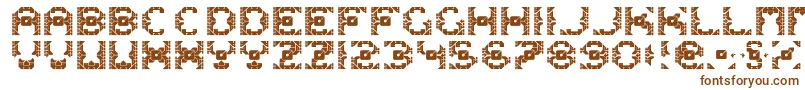 Шрифт DazzleShips – коричневые шрифты на белом фоне