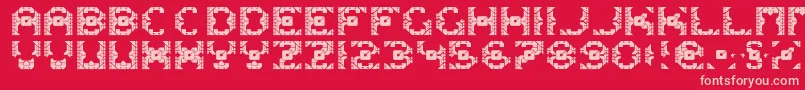 DazzleShips Font – Pink Fonts on Red Background