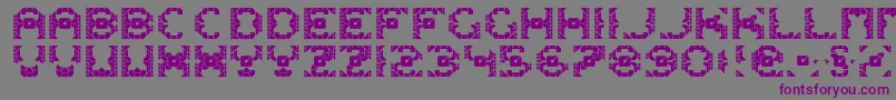 Шрифт DazzleShips – фиолетовые шрифты на сером фоне