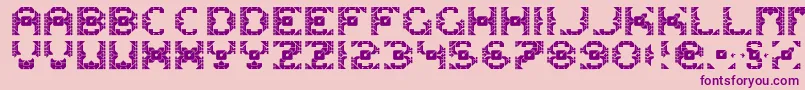 DazzleShips Font – Purple Fonts on Pink Background