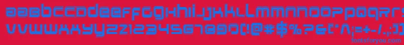 Stareagleacad-Schriftart – Blaue Schriften auf rotem Hintergrund