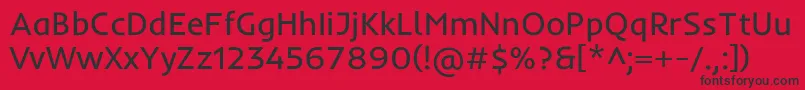 InderRegular Font – Black Fonts on Red Background