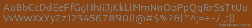 Шрифт InderRegular – серые шрифты на коричневом фоне