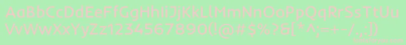 InderRegular Font – Pink Fonts on Green Background