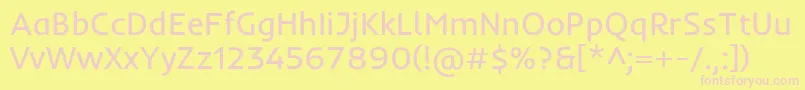 InderRegular Font – Pink Fonts on Yellow Background