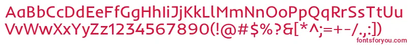 InderRegular Font – Red Fonts on White Background