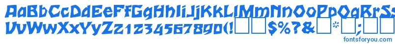 フォントRomulaneagle – 白い背景に青い文字