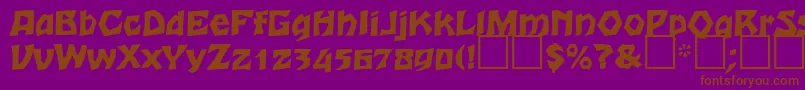 Romulaneagle-Schriftart – Braune Schriften auf violettem Hintergrund
