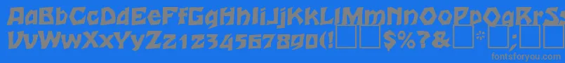フォントRomulaneagle – 青い背景に灰色の文字