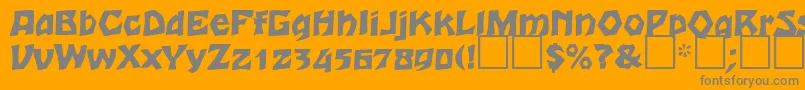 フォントRomulaneagle – オレンジの背景に灰色の文字