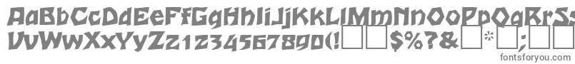 フォントRomulaneagle – 白い背景に灰色の文字