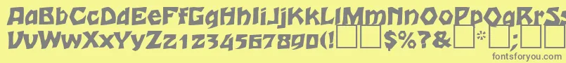 フォントRomulaneagle – 黄色の背景に灰色の文字