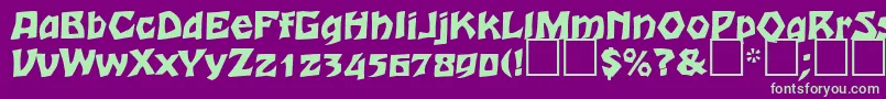 Romulaneagle-fontti – vihreät fontit violetilla taustalla
