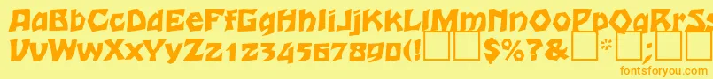 Romulaneagle Font – Orange Fonts on Yellow Background