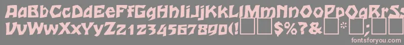 Romulaneagle-fontti – vaaleanpunaiset fontit harmaalla taustalla
