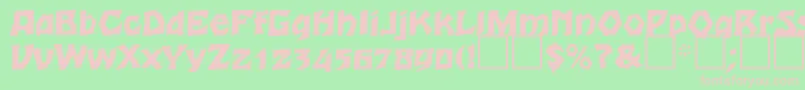 Romulaneagle-fontti – vaaleanpunaiset fontit vihreällä taustalla