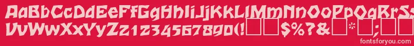 Romulaneagle-fontti – vaaleanpunaiset fontit punaisella taustalla