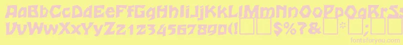 Romulaneagle Font – Pink Fonts on Yellow Background