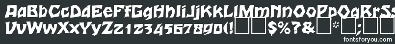 Romulaneagle-fontti – valkoiset fontit mustalla taustalla