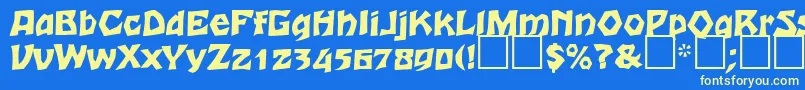 Romulaneagle Font – Yellow Fonts on Blue Background