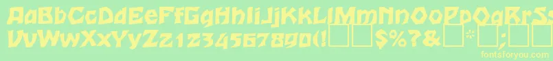 Romulaneagle Font – Yellow Fonts on Green Background