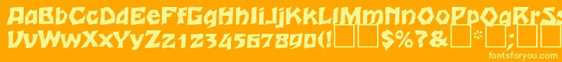 Romulaneagle Font – Yellow Fonts on Orange Background