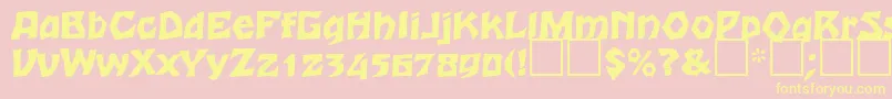 Romulaneagle-Schriftart – Gelbe Schriften auf rosa Hintergrund
