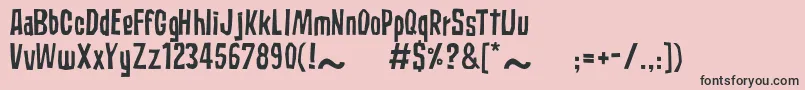 Fonte SubaccuzRegular – fontes pretas em um fundo rosa