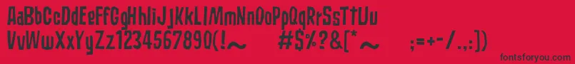 SubaccuzRegular Font – Black Fonts on Red Background