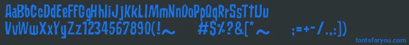 SubaccuzRegular-fontti – siniset fontit mustalla taustalla