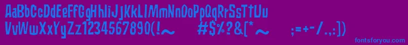 SubaccuzRegular Font – Blue Fonts on Purple Background