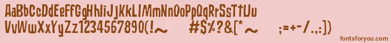 Czcionka SubaccuzRegular – brązowe czcionki na różowym tle