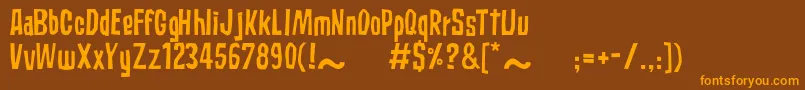 SubaccuzRegular Font – Orange Fonts on Brown Background