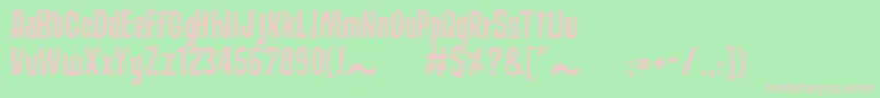 Czcionka SubaccuzRegular – różowe czcionki na zielonym tle