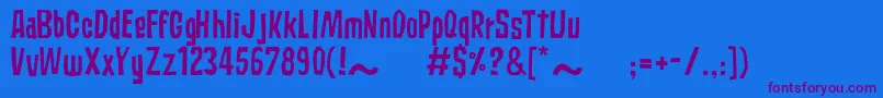 SubaccuzRegular-Schriftart – Violette Schriften auf blauem Hintergrund