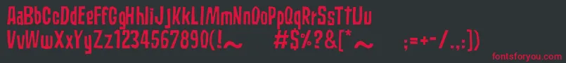 SubaccuzRegular Font – Red Fonts on Black Background